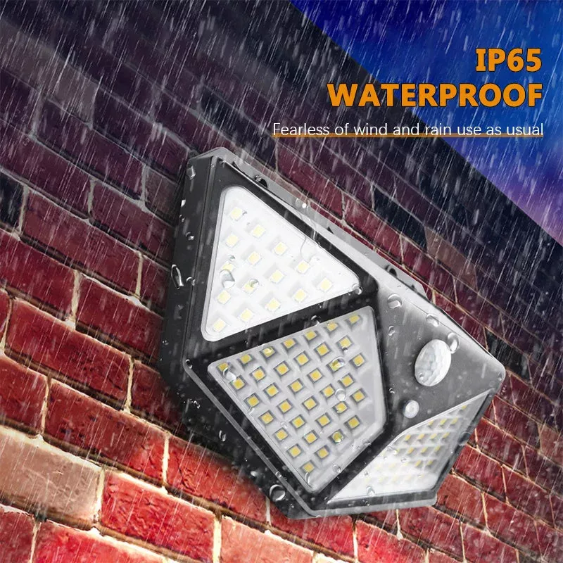 100 LED Solar Motion Sensor Light | Waterproof Outdoor Wall Lamp for Yard Security