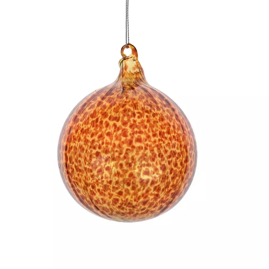100mm Spiral Leopard Ball Ornament