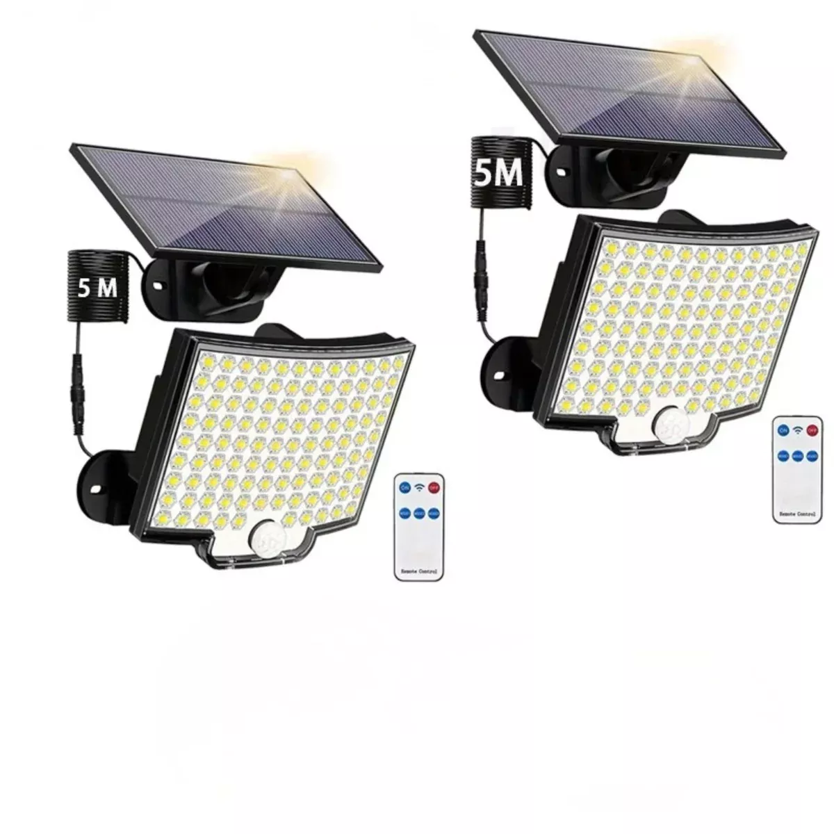 106LED Solar Motion Sensor Outdoor Light Waterproof Security Wall Flood Lamp