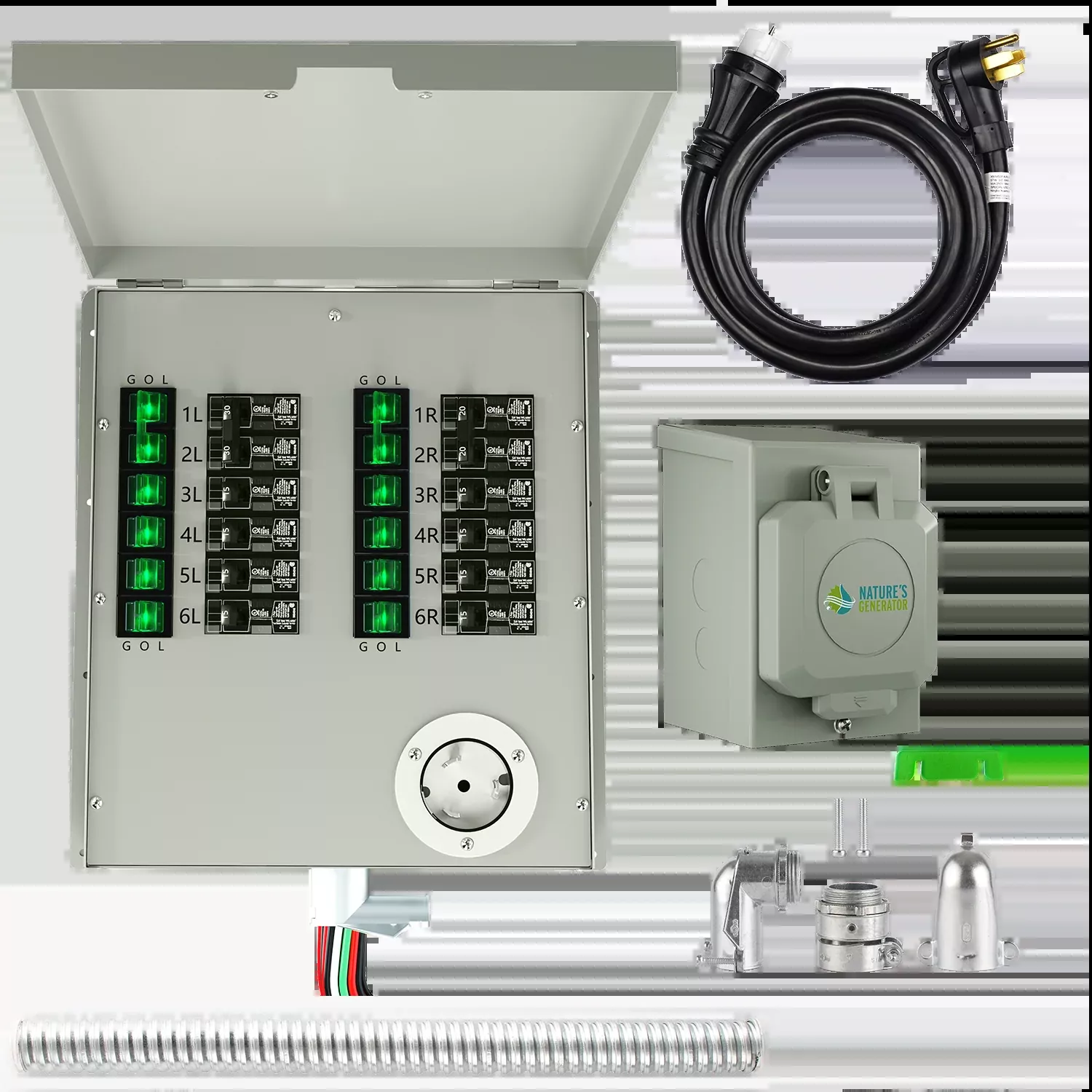 12-Circuit 120/240V 50A Non-Automatic Transfer Switch