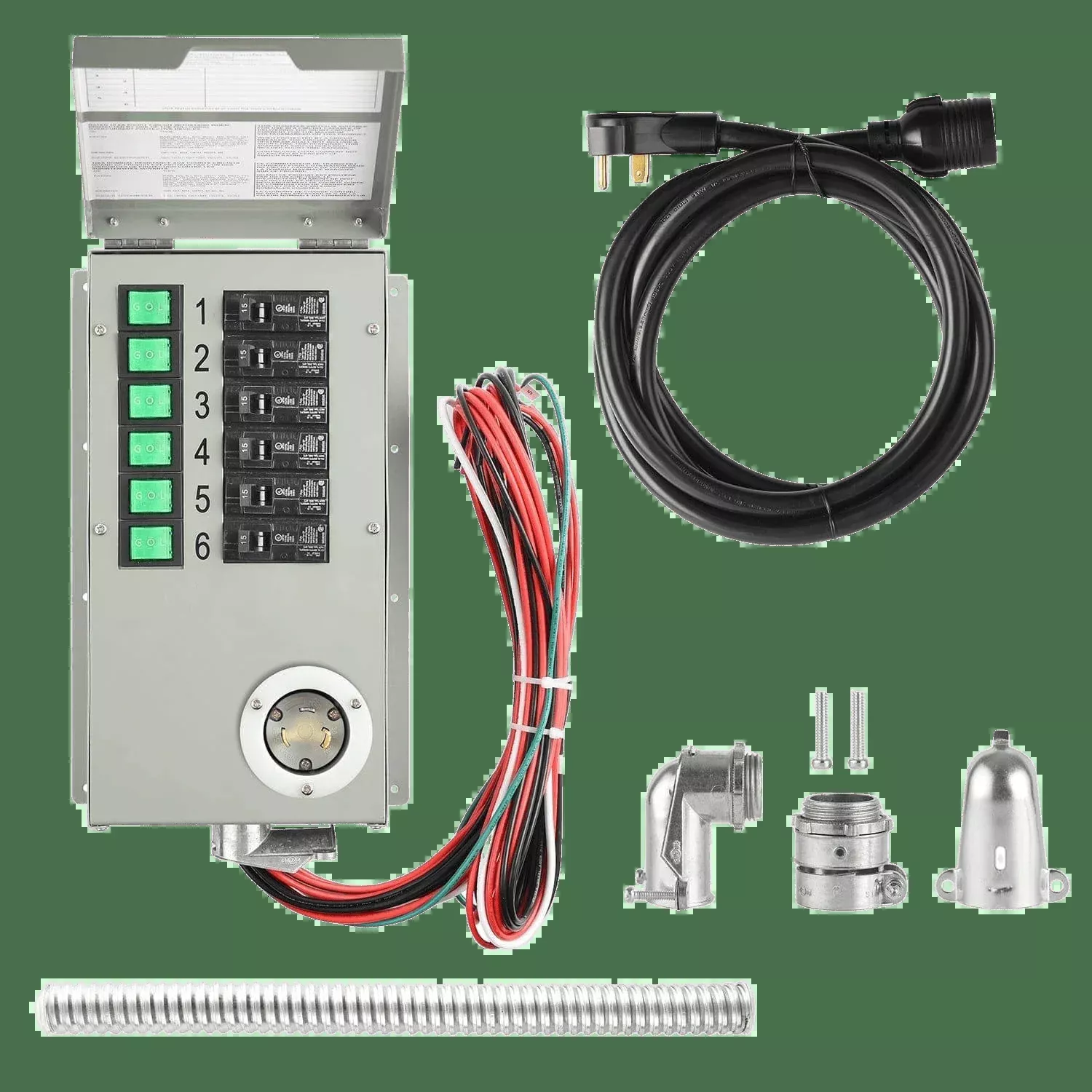 120V 30A 6-Circuit Non-Automatic Transfer Switch