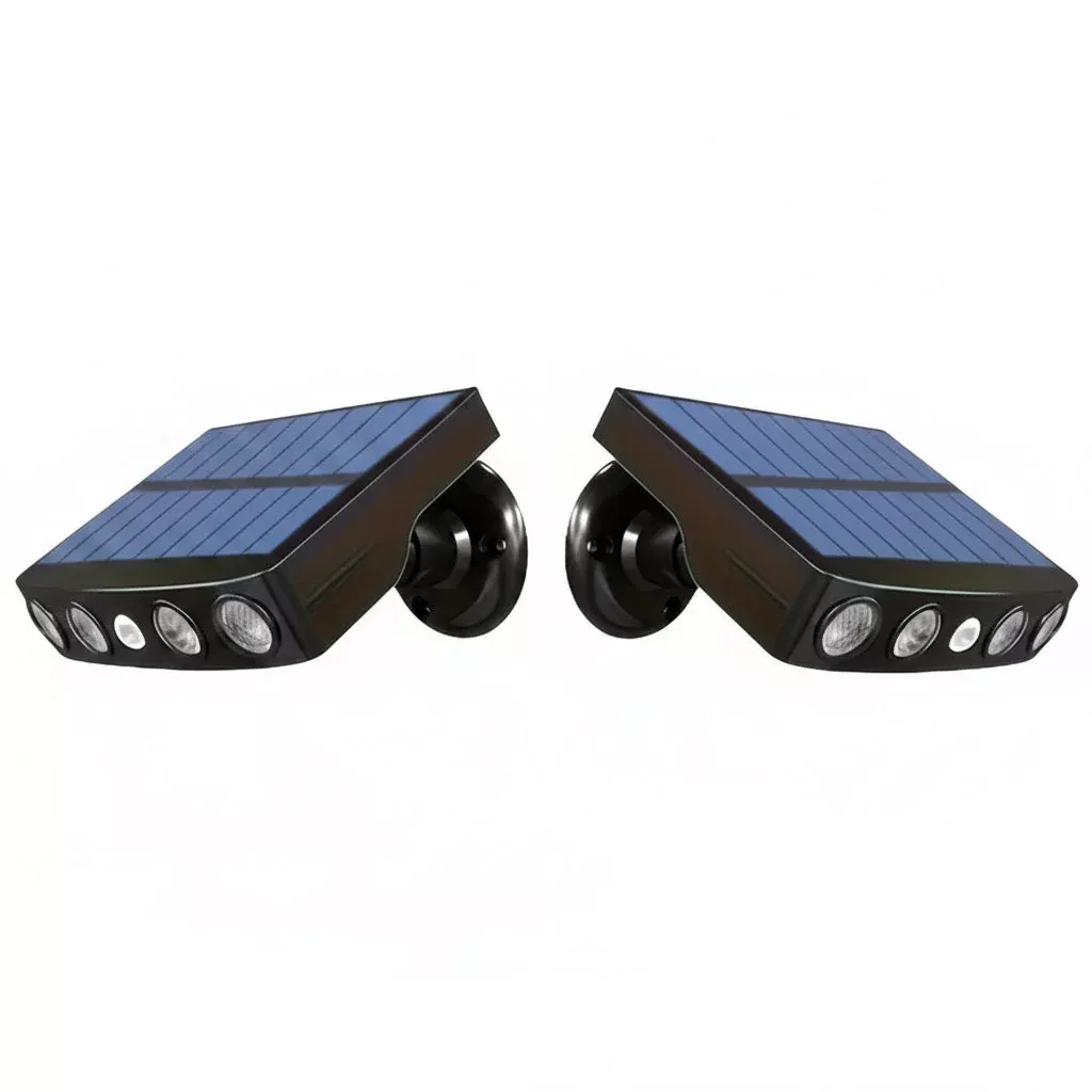 2/4-Pack Outdoor Solar Wall Lights – Motion Sensor, Dusk-to-Dawn, IP44 Rated