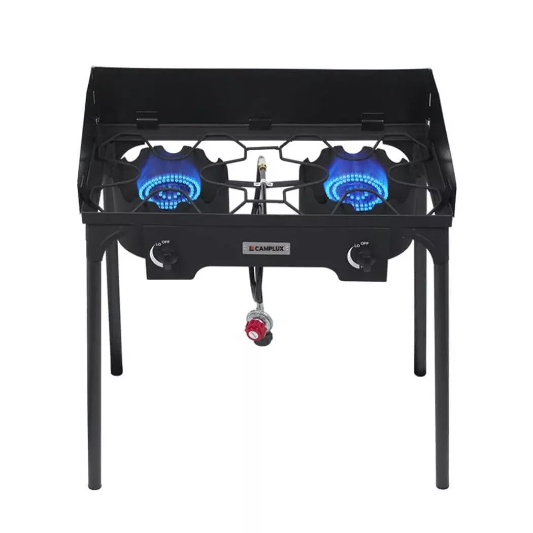 260,000 BTU High Pressure Double Propane Burner – Heavy Duty Cookware