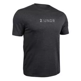 2UNDR Men’s All Day Branded Crew Tee – Heathered Charcoal – M