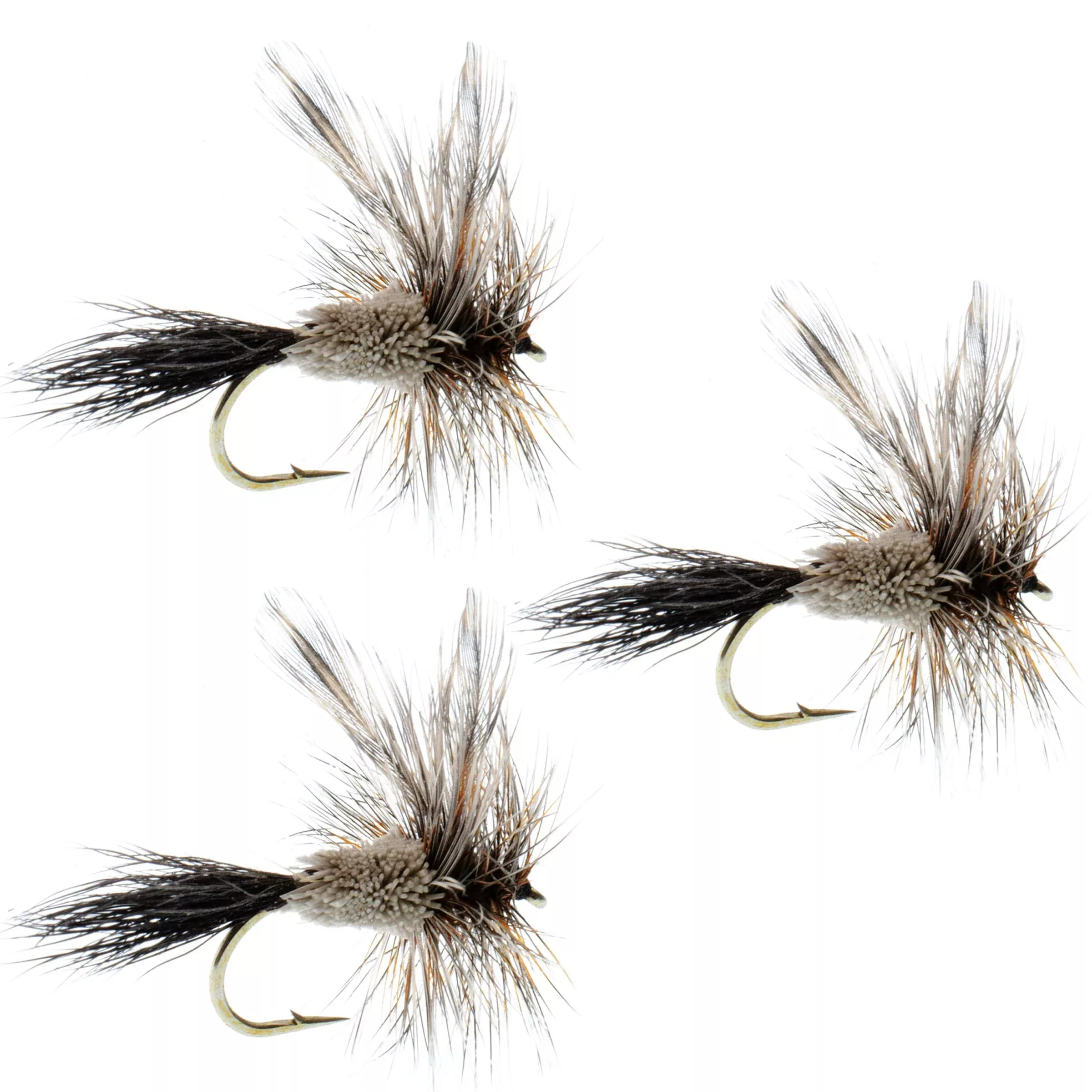 3 Pack Barbless Adams Irresistible Classic Dry Fly – Hook Size 10
