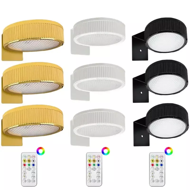 3 Pack Remote Control Picture Lights Battery Powered Dimmable Art Display Lamps
