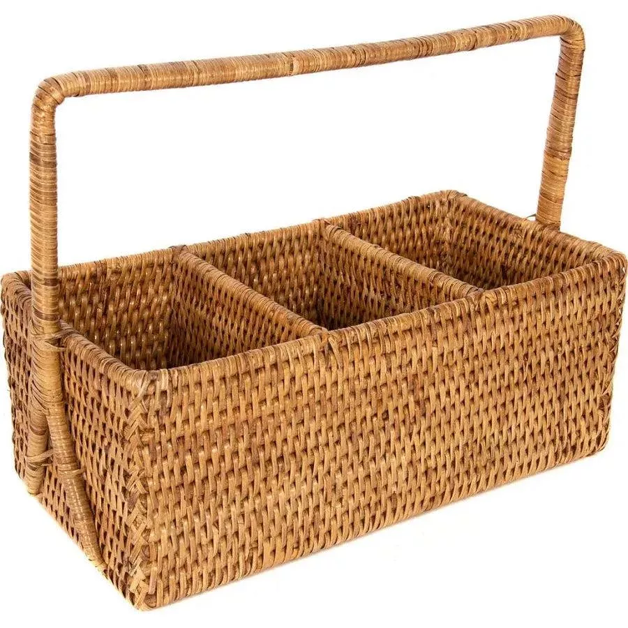 3 Section Caddy/Cutlery Holder with Handle