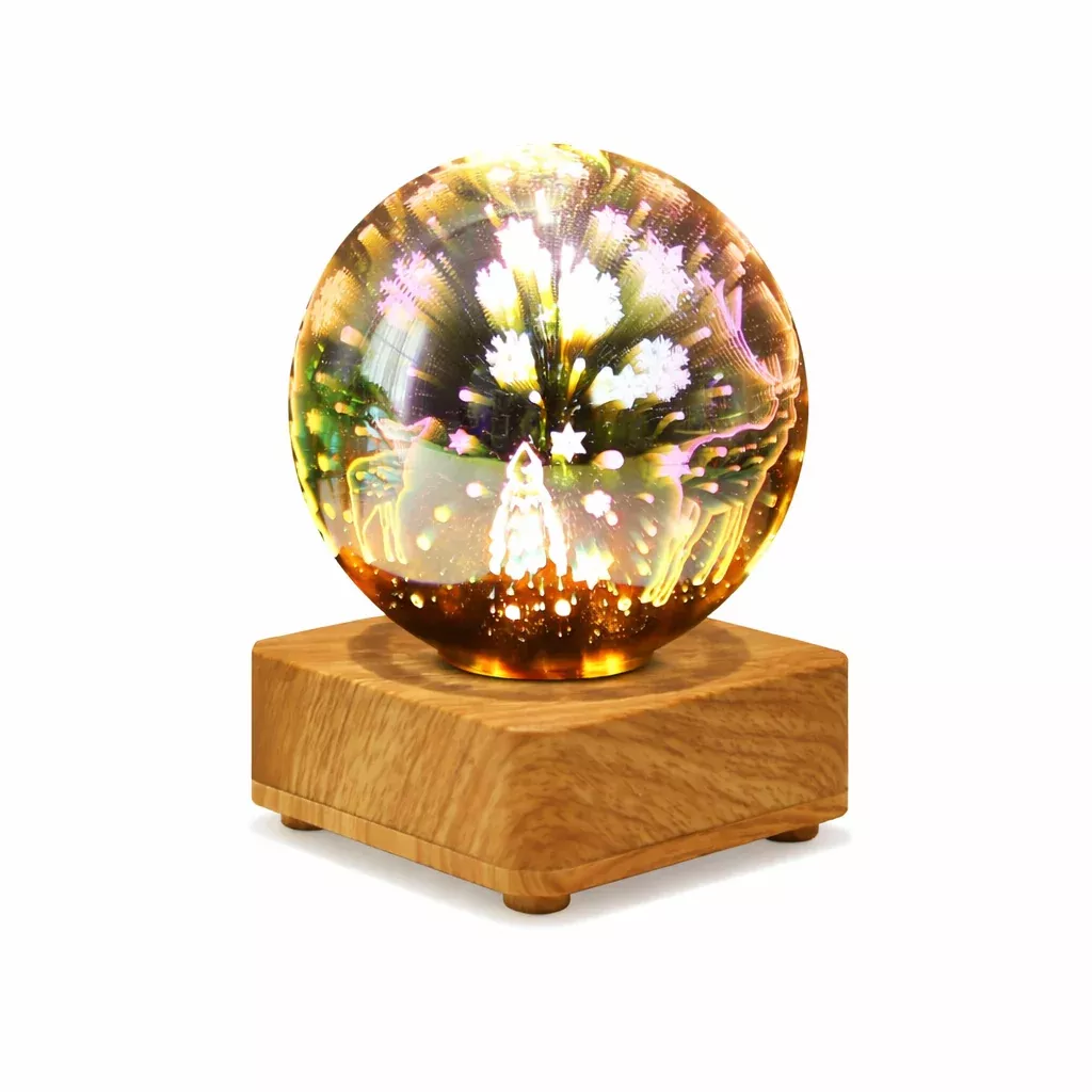 3D Christmas Table Lamp Romantic LED Night Light Bedroom Study Decor
