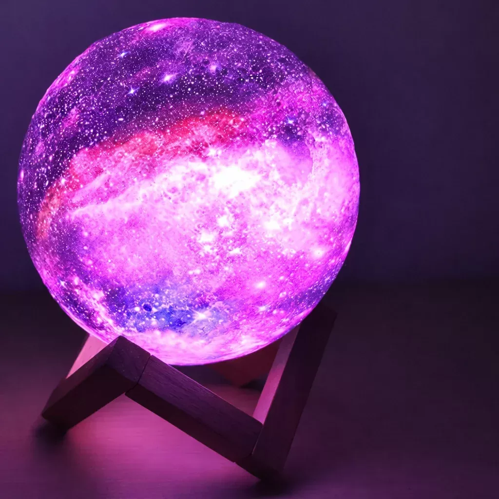 3D Moon Lamp LED Night Light 16 Color Remote Rechargeable Bedroom Decor Gift Lamp