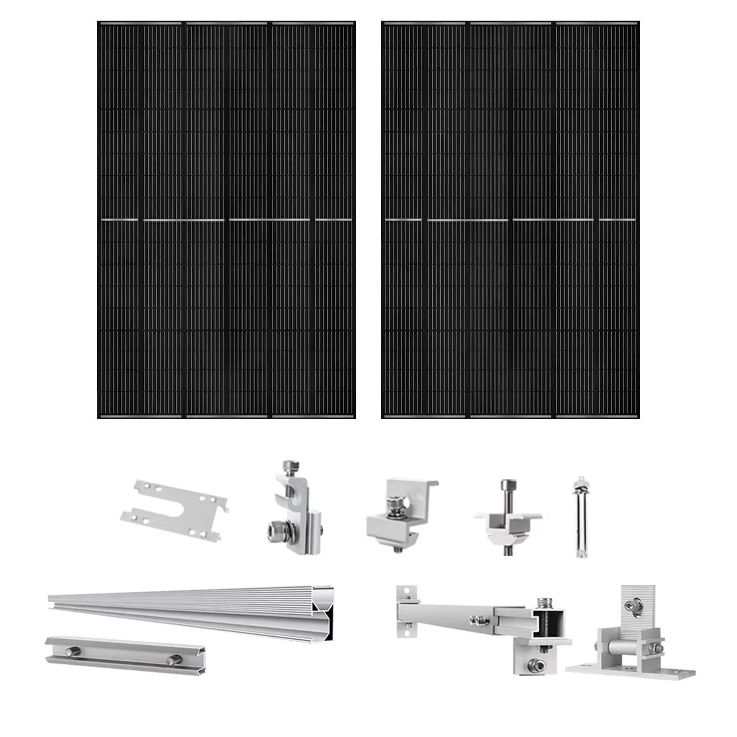 410 Watt Monocrystalline Solar Panel (2 Pack) With Solar Panel Mount Rack