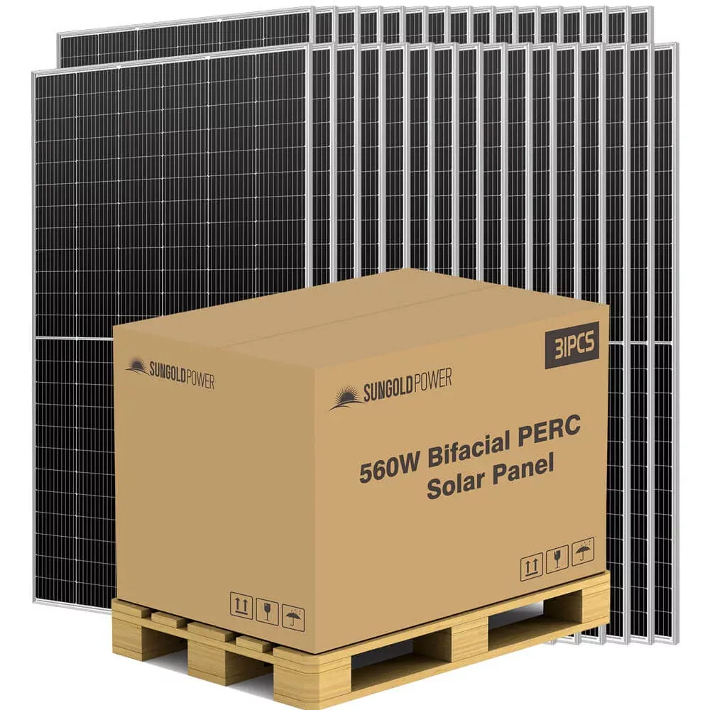 560W Bifacial PERC Solar Panel| SGP-560-SBD (31 PANELS) UL61730