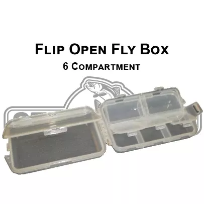 6 Compartment – Flip Open Fly Box