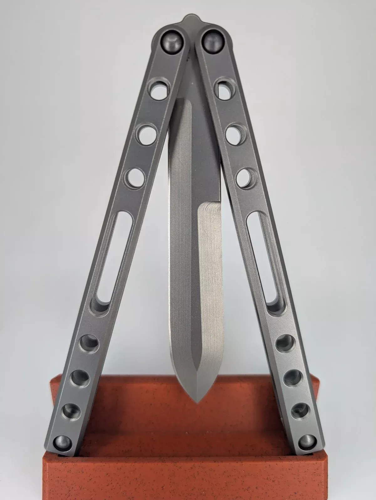 935 Designs “Maxis” Titanium Live Blade Balisong #42