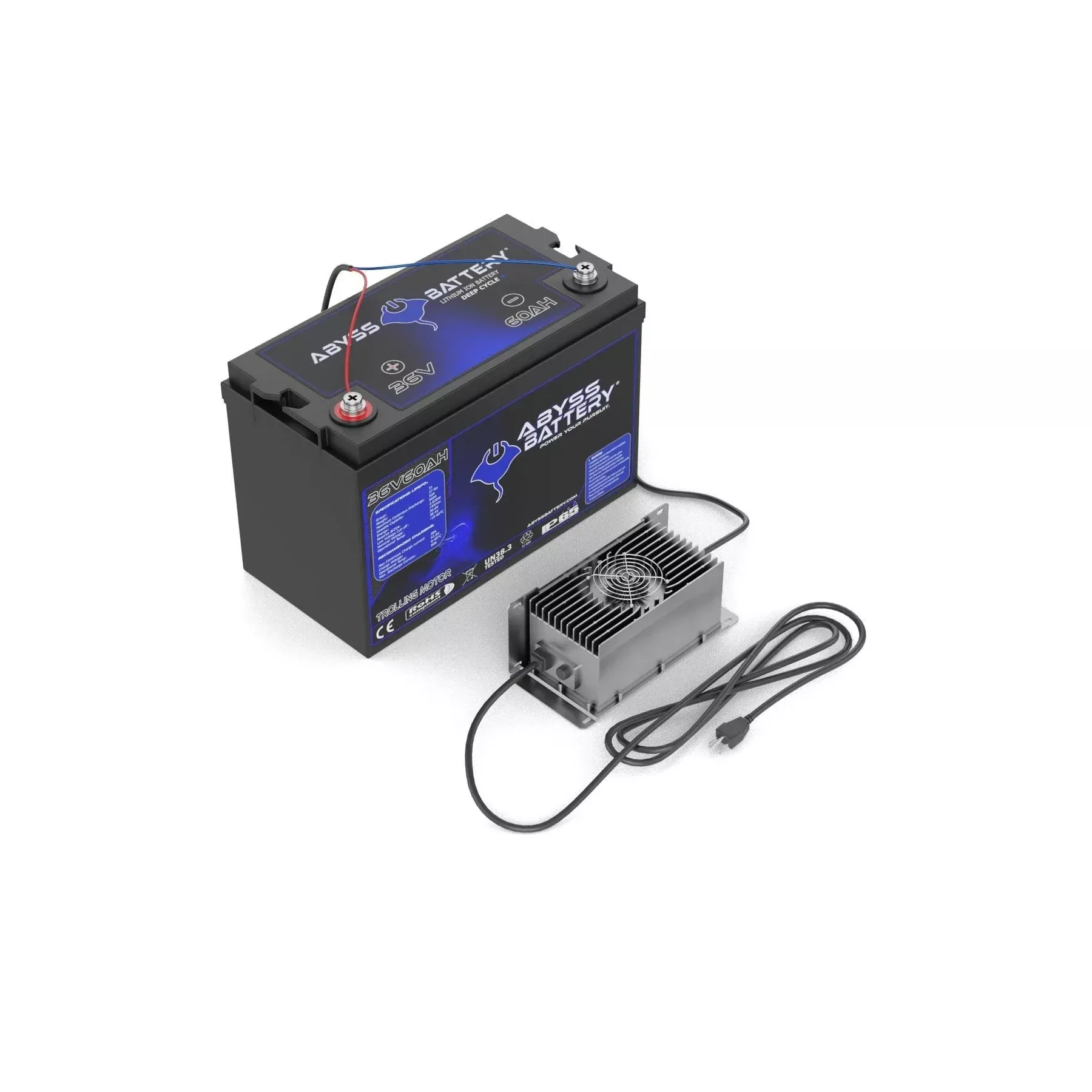 Abyss | Trolling Motor Lithium Battery Kit | Model TMK-36V60-BT | Voltage 36V 60Ah | Group 31 | Bluetooth BMS | Built-In Heating | IP65 Waterproof