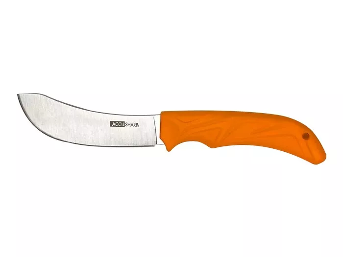 AccuSharp 4″ Fixed Butcher Knife Blaze Orange Rubber Handle