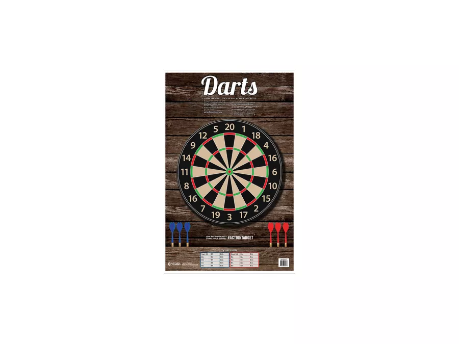 Action Target Dart Board Paper Target, 100
