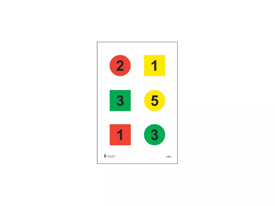 Action Target Training Discretionary Command Shapes/Numbers Paper Target, 100