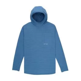 AFTCO Men’s Channel Hooded Performance Shirt – Air Force Blue – M