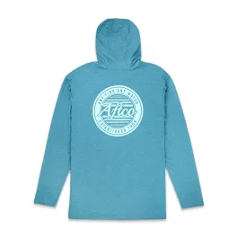 AFTCO Men’s Ocean Bound UPF Hooded Performance Shirt – Arctic Heather – S