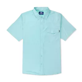 AFTCO Men’s Palomar Tech SS Shirt – Pastel Turquoise – M