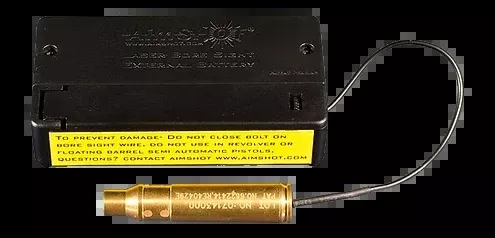 Aimshot .223 Rem Green Laser Boresight with External Battery Box and Pouch BSB223G