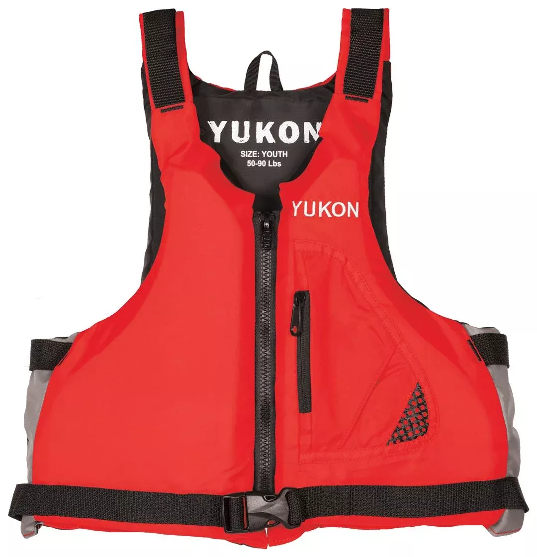 Airhead Base Paddle/Angler Life Jacket Vest, Red, Youth• 33004-03-A-RD