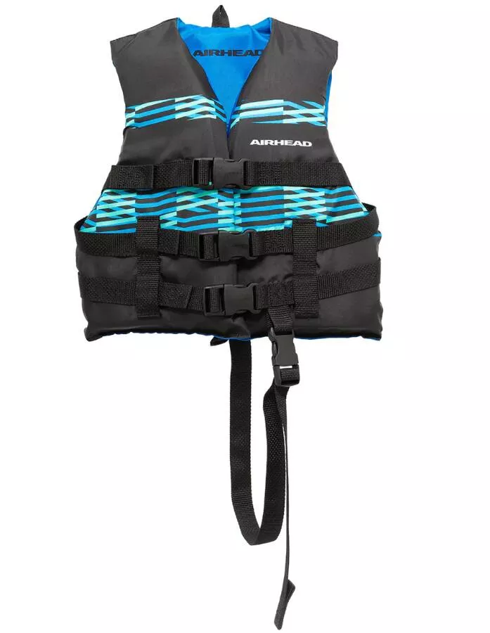 Airhead Element Open Sided Life Jacket Vest, Blue/Black, Youth• 30092-03-A-BKTL