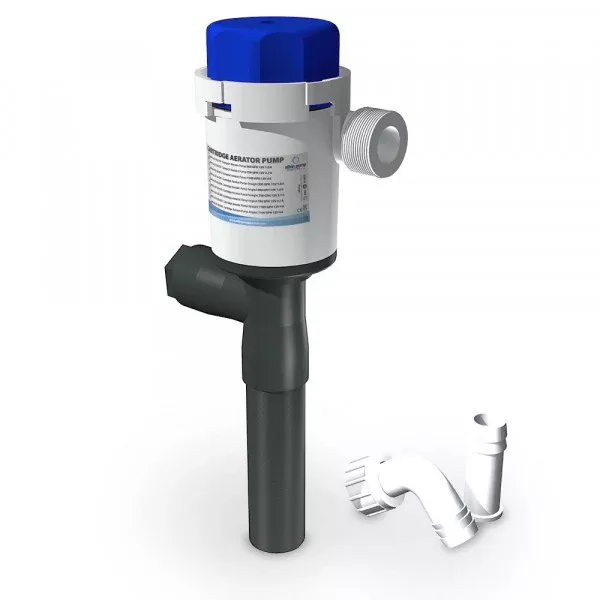 Albin Pump Cartridge Aerator Pump – 500 GPH – 12V – Straight• 01-05-077