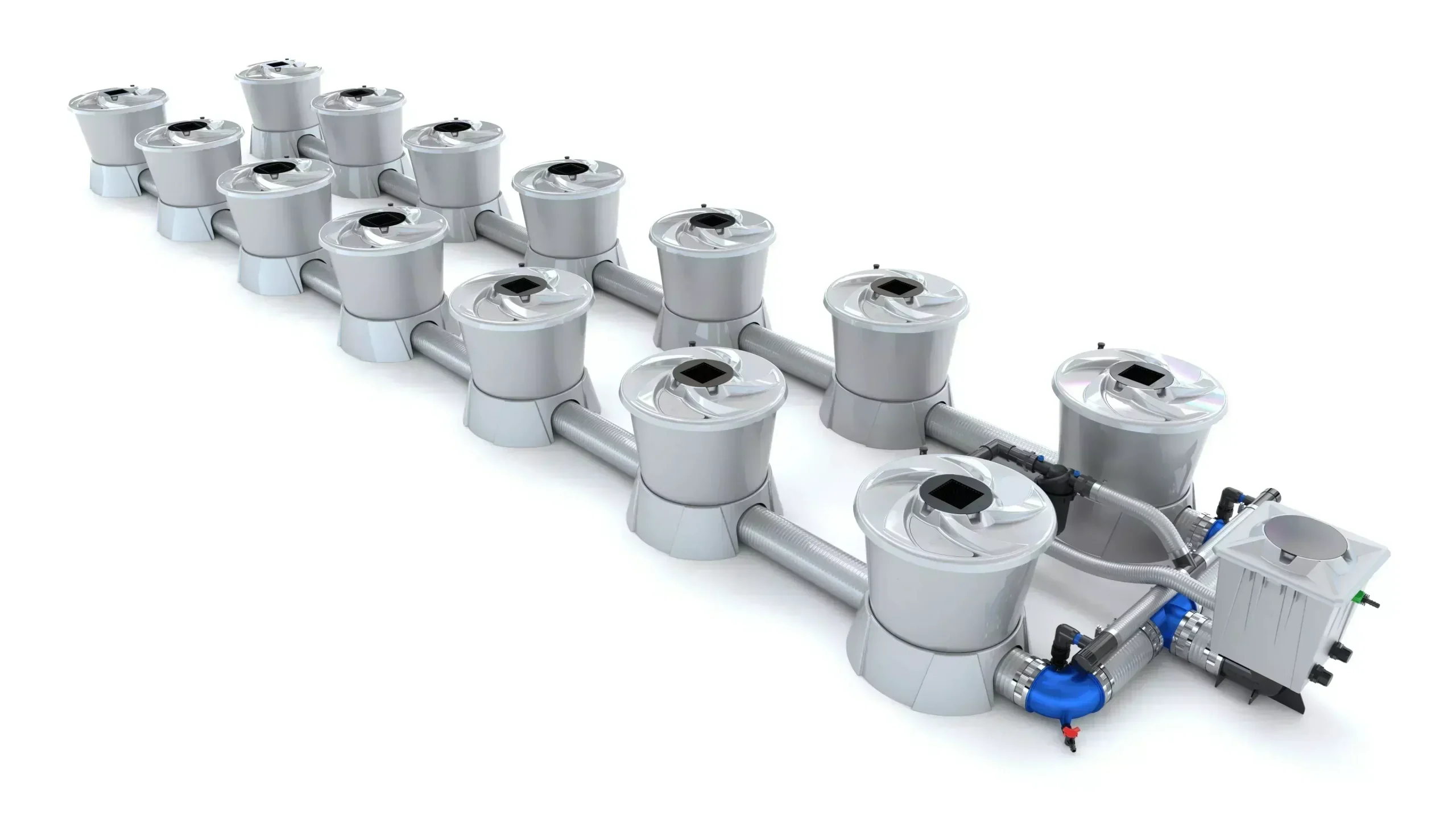 Alien Hydroponics – V-SYSTEM 14 Pot 2 Row Kit
