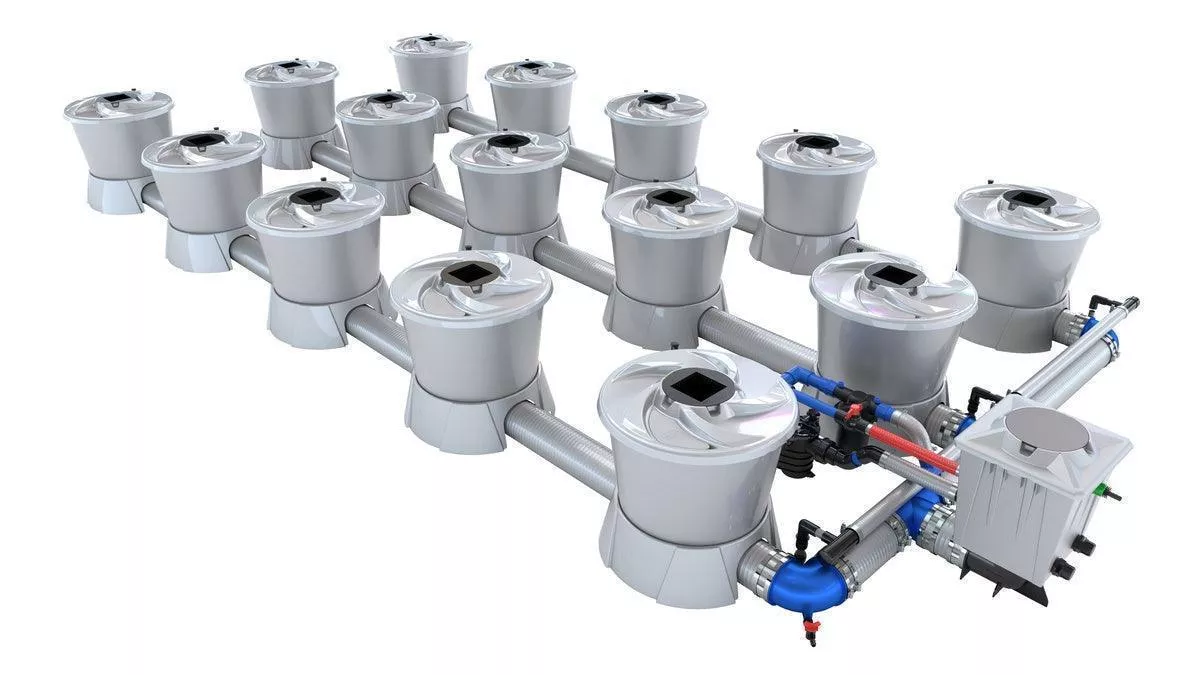 Alien Hydroponics – V-SYSTEM 15 Pot 3 Row Kit