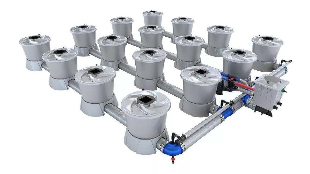 Alien Hydroponics – V-SYSTEM 16 Pot 4 Row Kit