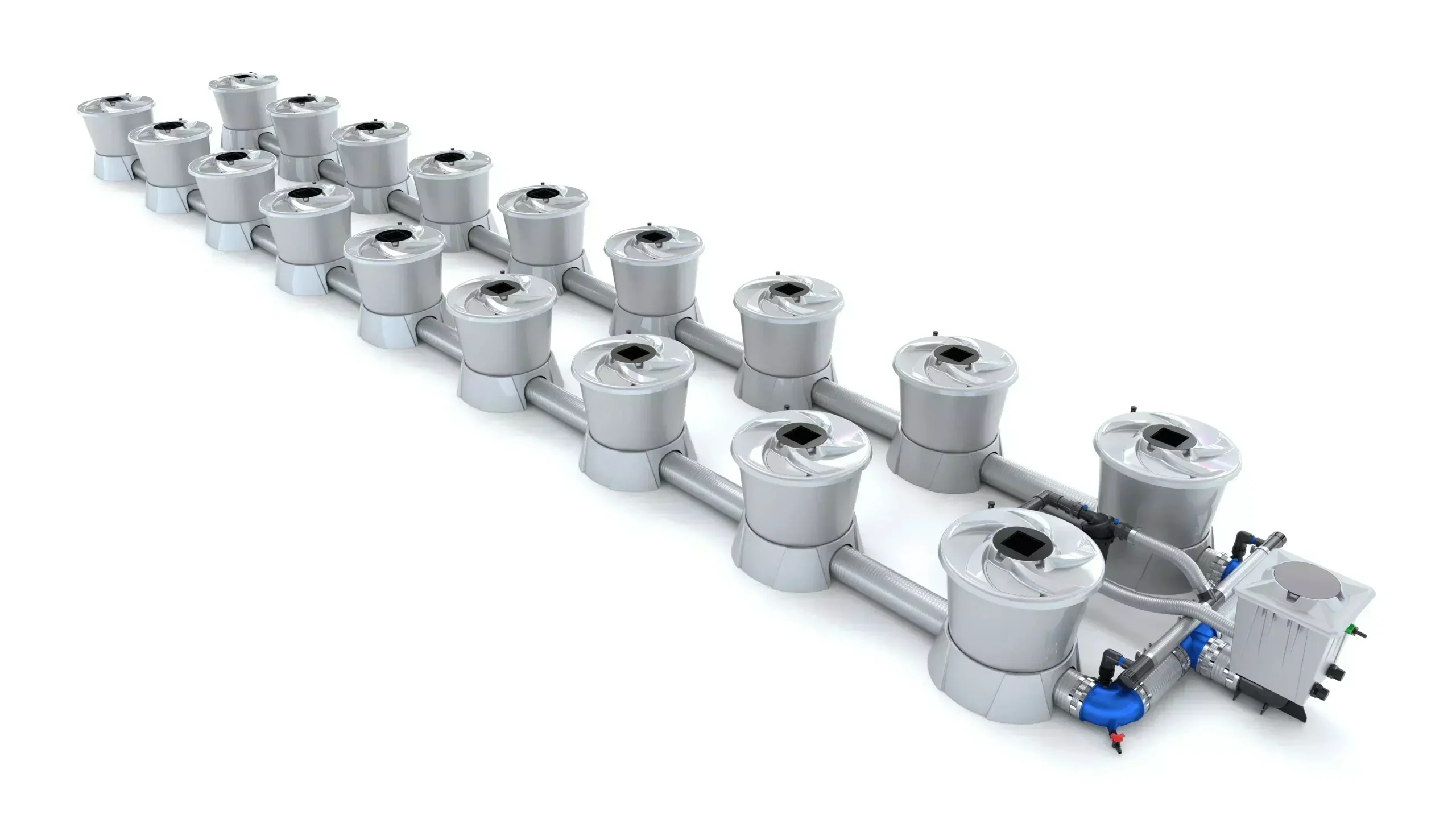 Alien Hydroponics – V-SYSTEM 18 Pot 2 Row Kit