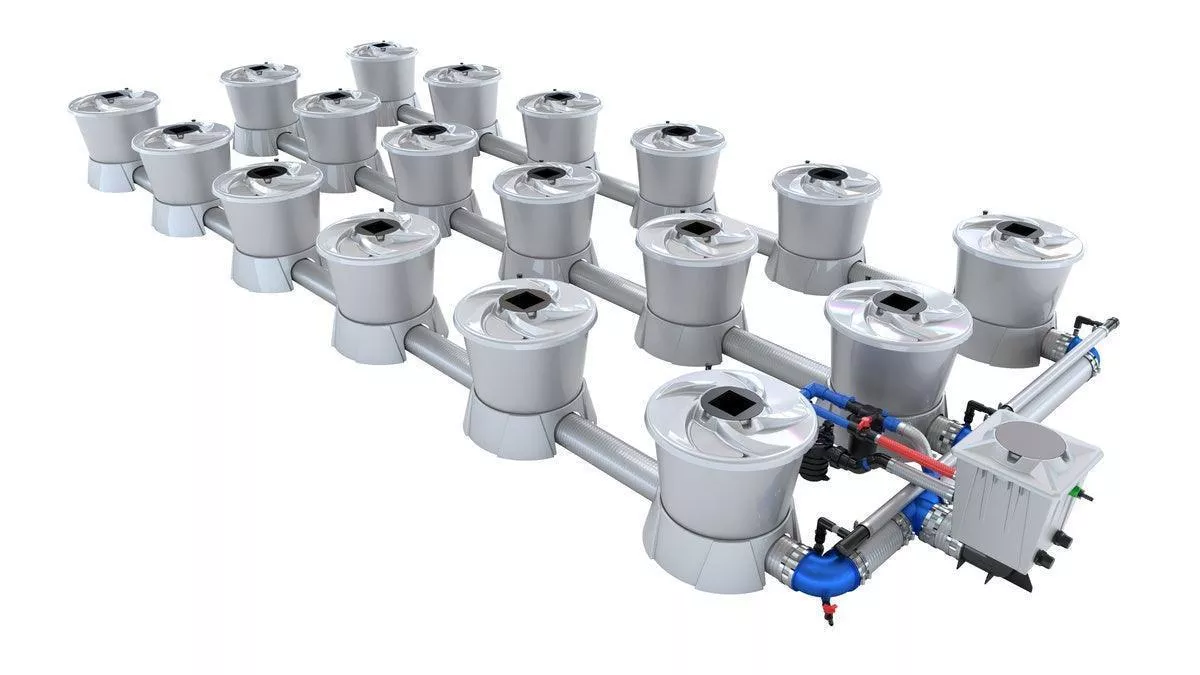 Alien Hydroponics – V-SYSTEM 18 Pot 3 Row Kit