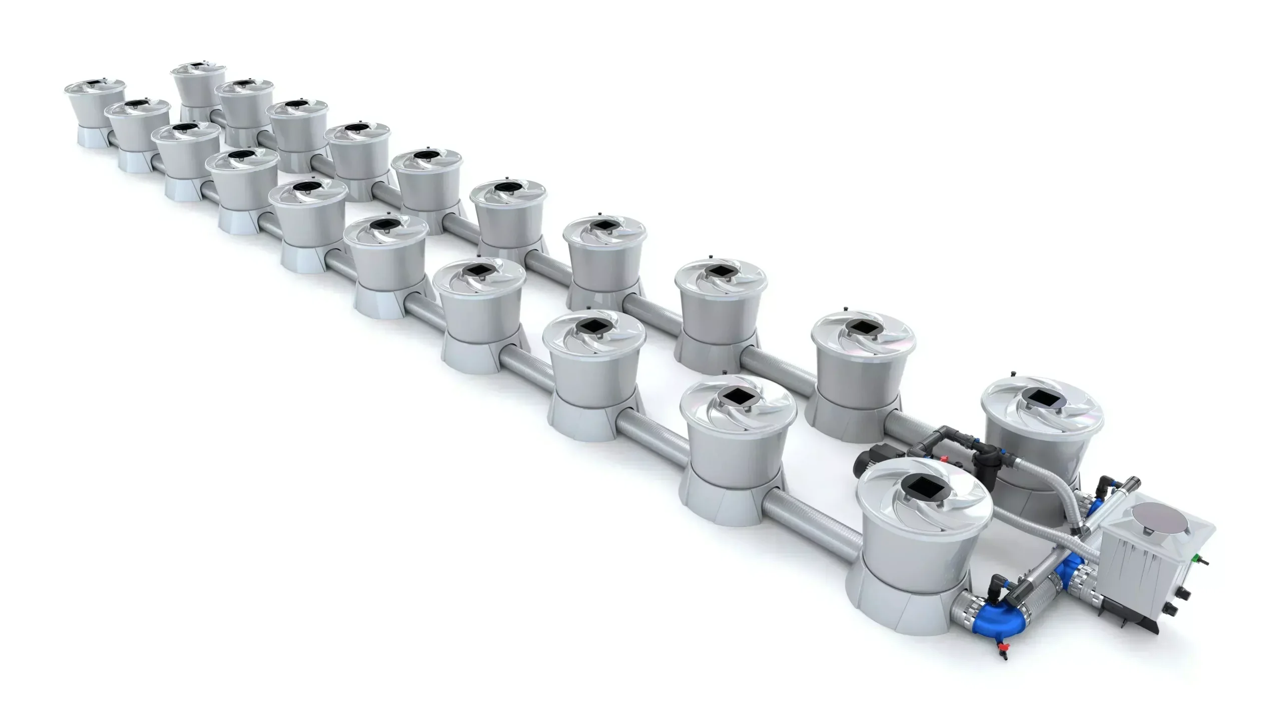 Alien Hydroponics – V-SYSTEM 20 Pot 2 Row Kit