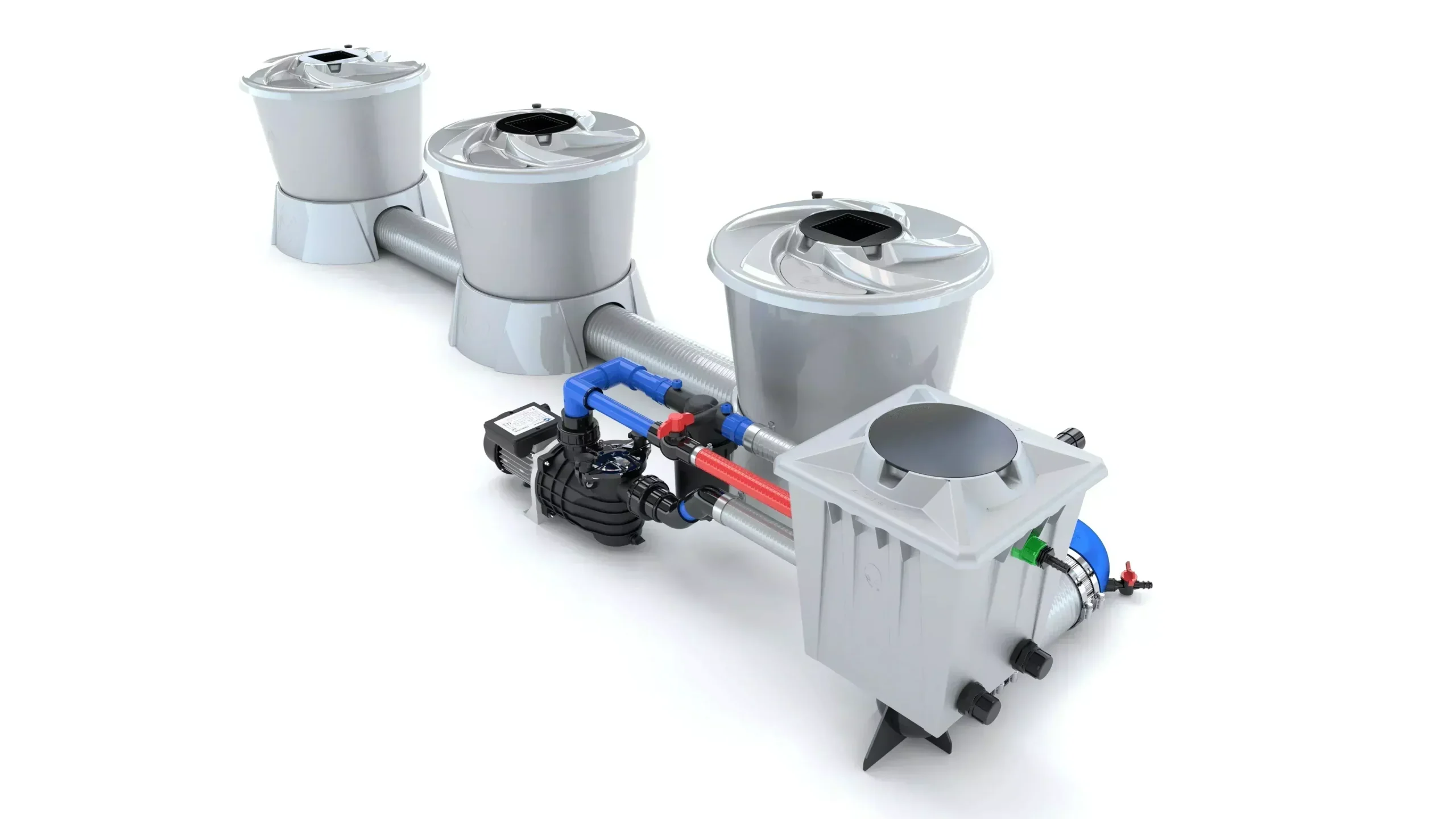 Alien Hydroponics – V-SYSTEM 3 Pot 1 Row End Header Kit