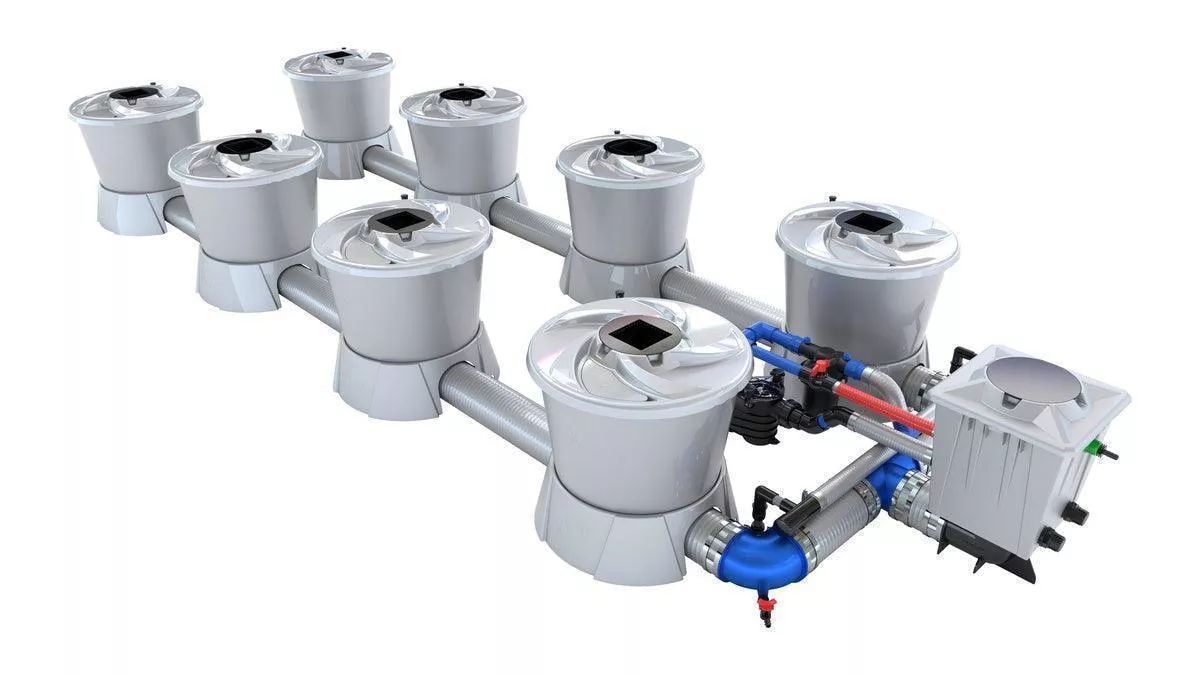 Alien Hydroponics – V-SYSTEM 8 Pot 2 Row Kit