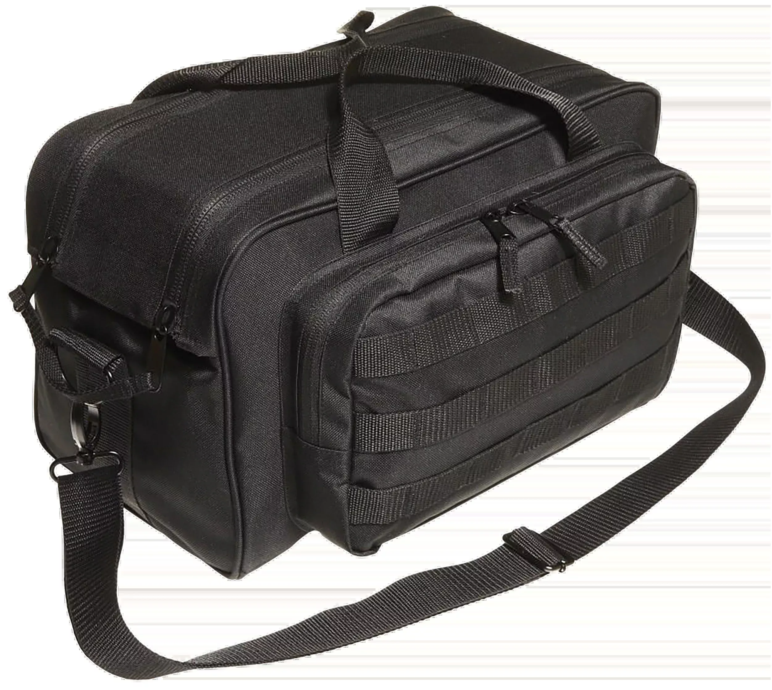 Allen Basic Ammo Range Bag, Black Cordura with MOLLE, Pistol Rug & Shoulder Strap, 2205