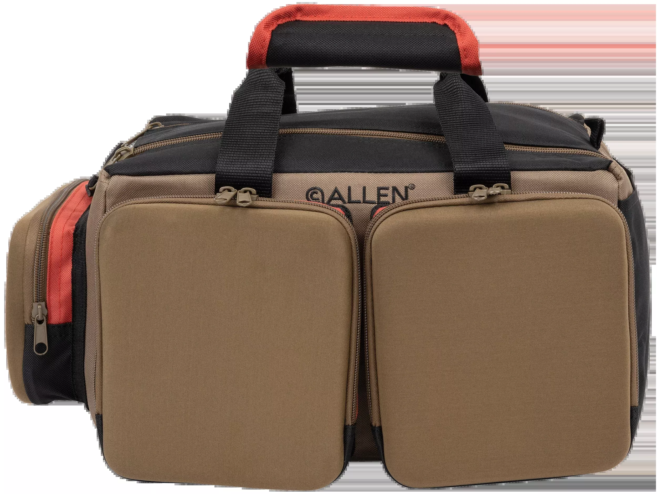 Allen Eliminator Rangemaster Range Bag – Tan, Pistol Rug Included, Rigid Bottom with Feet 8305
