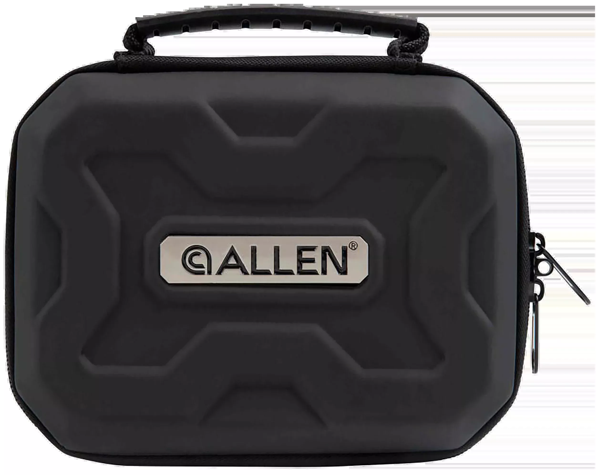 Allen EXO Handgun Case, Black Polymer with Molded Handle & Lockable Zippers, 7 x 5.25 in, 827