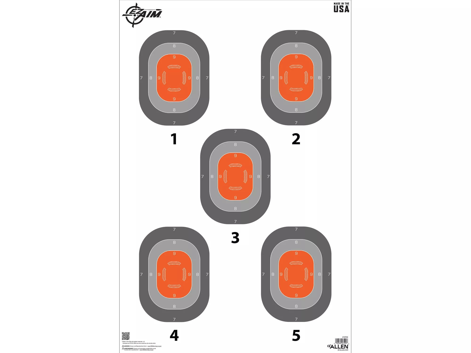 Allen EZ Aim 5-Spot Paper Target