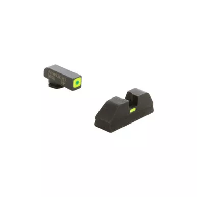 AMERIGLO For Glock CAP Green Tritium LumiGreen Square Outline Front and Lime Green Line Rear Sights (GL-605)