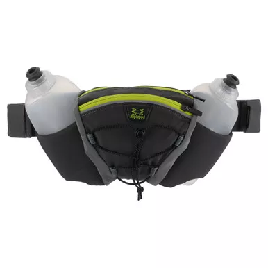 AMPHIPOD Profile-Lite Trail Runner 32oz Slate/Hi-Viz Green Hydration Waistpack (90004-10-VS)