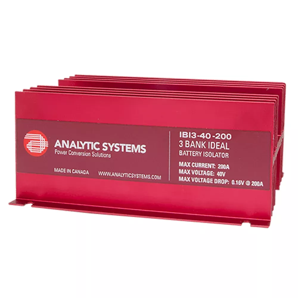 Analytic Systems 200A, 40V 3-Bank Ideal Battery Isolator - IBI3-40-200