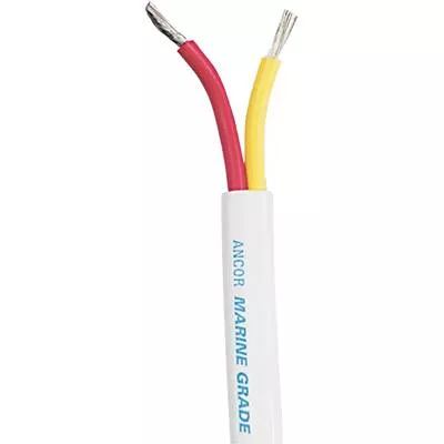 Ancor Safety 14/2 AWG 100′ Red/Yellow Flat Duplex Cable• 124510