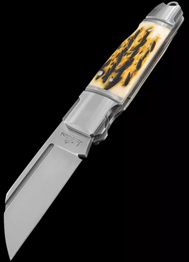 Andre de Villiers Pocket Butcher Bone Back Lock Jigged Bone Folding knife