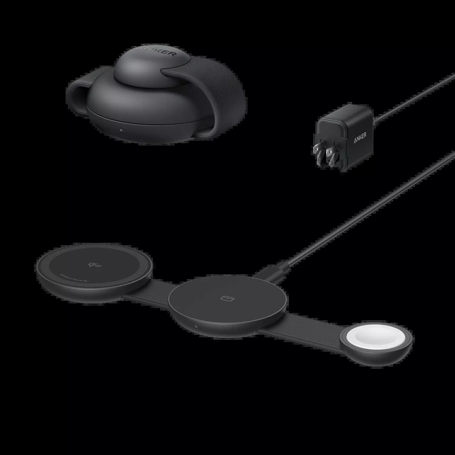 Anker MagGo Wireless Charging Station (3-in-1, Foldable Pad)