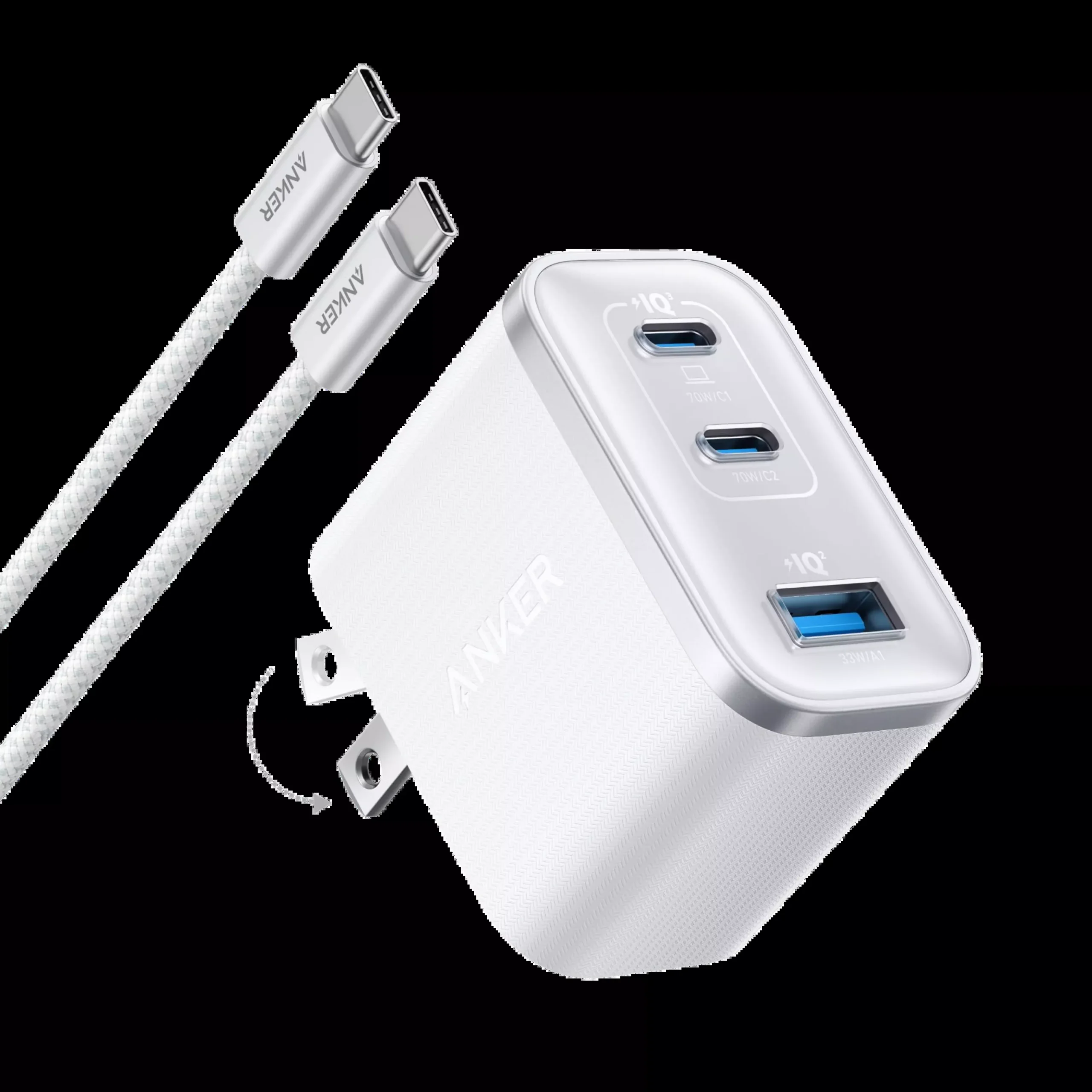 Anker Nano Charger (70W, 3 Ports)