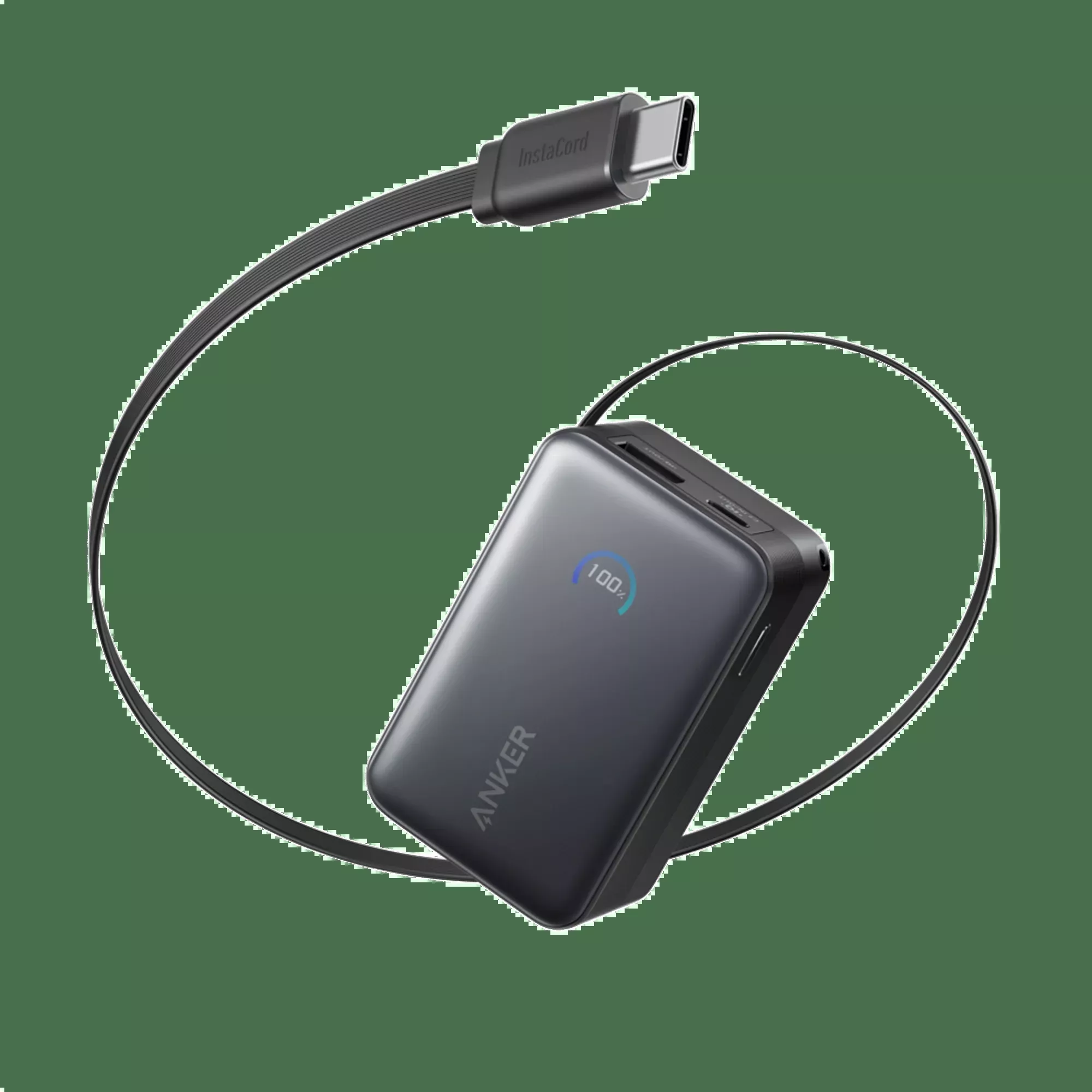Anker Nano Power Bank (10K, 45W, Built-In Retractable USB-C Cable)
