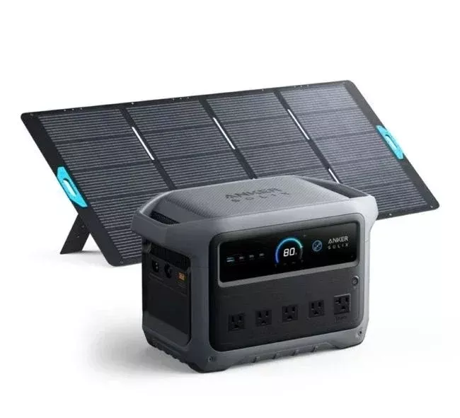 Anker SOLIX C1000 Gen2 Portable Solar Generator with Anker 400W Bifacial Solar Panel