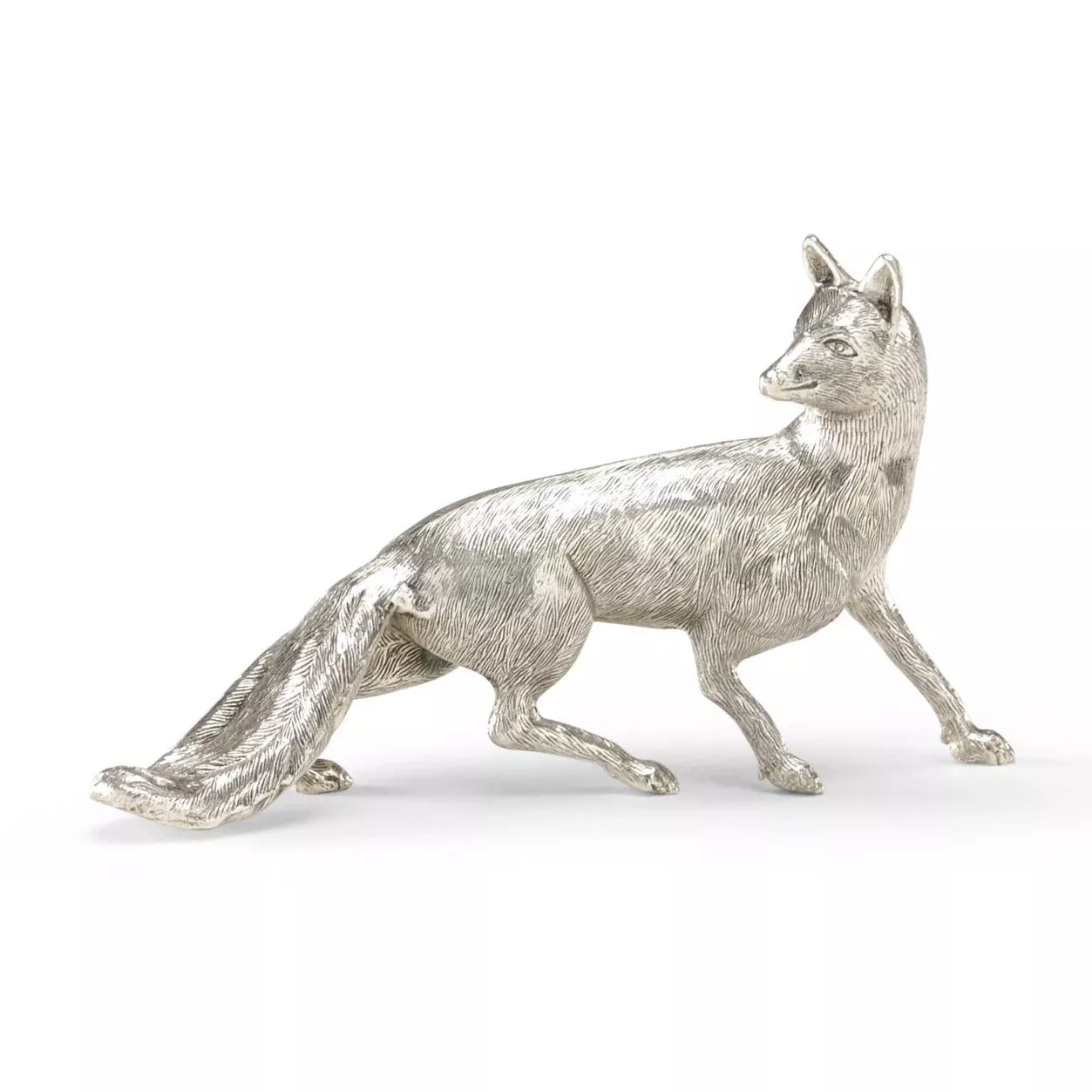Antique Silver Plated Fox